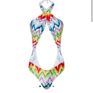 MISSONI CHEVRON HIGH NECK SWIMSUIT . Two of them size 38,36.